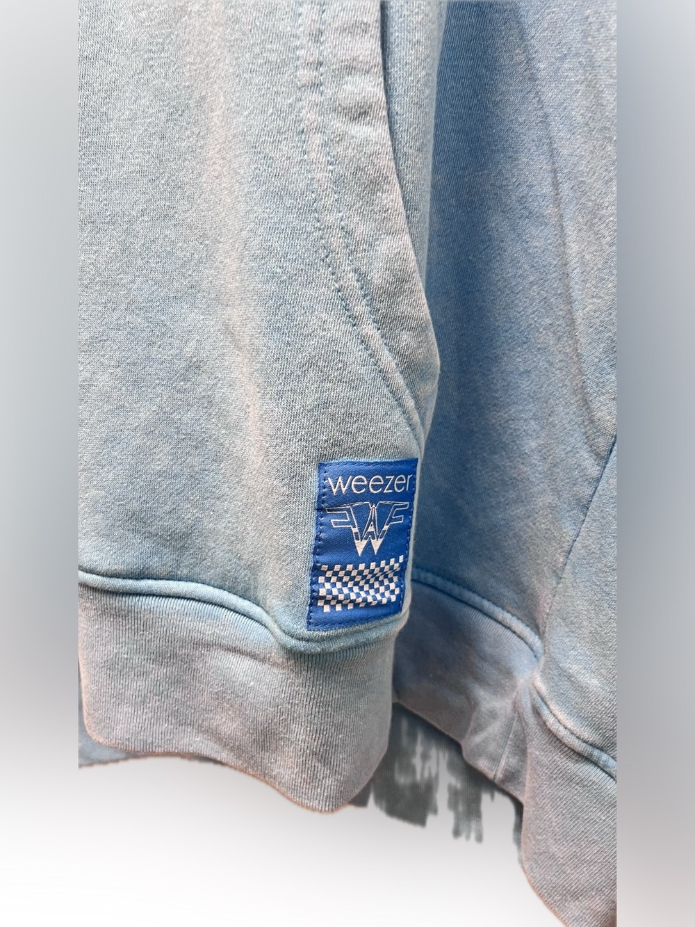 Light Blue Pullover Hoodie - Men's Sweater weezer embroidery steal my sweater - Picture 3 of 5